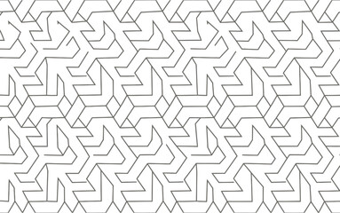 Abstract geometric pattern with interlocking lines and shapes