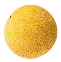 Fresh ripe Galia melon isolated on white background