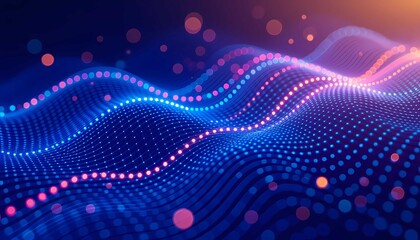 Abstract digital background showing data flow, technology network, chart visualization elements