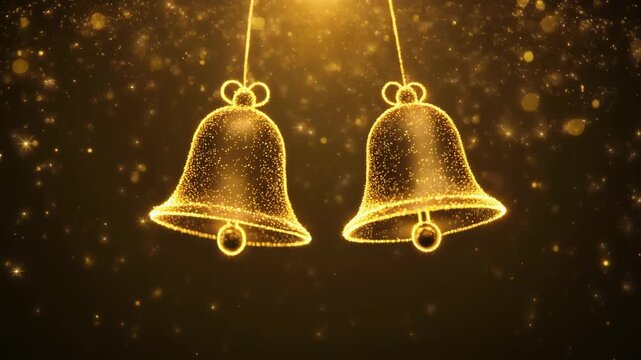 christmas bells golden