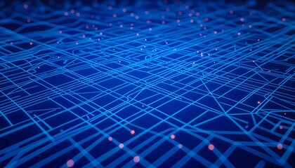 Futuristic blue abstract technology background with gradient lines, data patterns, connection