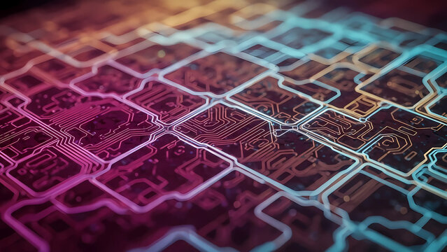 Abstract Digital Data Flow and Glowing Circuitry Background
Futuristic Technology Network with Swirling Electronic Pathways