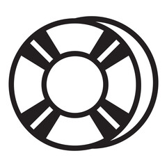 Rubber ring glyph icon