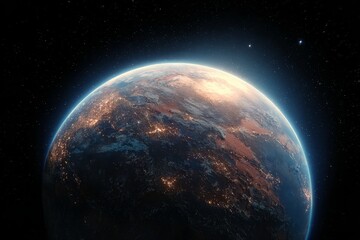 Glimpse into other Galaxy as Glowing World reveals Mysteries Beyond in Futuristic Visual Render