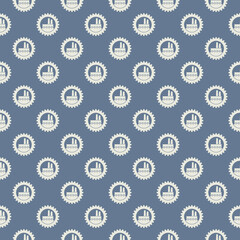 Factory industry seamless pattern isolated on color background
