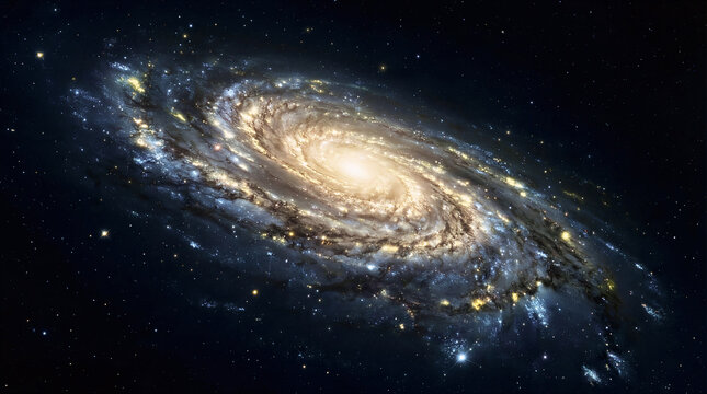 Pristine Spiral Galaxy with Luminous Core