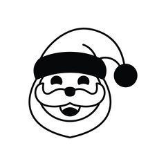 Santa Claus icon clean and modern vector illustration