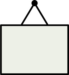 Hanging Sign Vector – Blank Decorative Signboards Rectangle Shape 