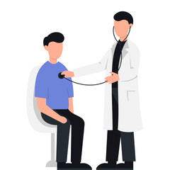 Obraz premium Doctor Medical Check Up Illustration