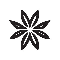 minimalist starfish logo with white background