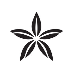 minimalist starfish logo with white background