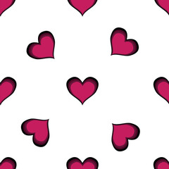 valentine day, valentine seamless pattern with hearts design for fabric, cotton, wallpaper, satin, carpet.
