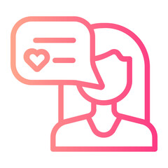 Chat box gradient icon