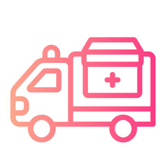 delivery truck gradient icon