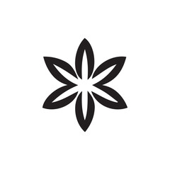 minimalist starfish logo with white background