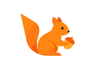 Squirrel in Snow. Squirrel in Snow. Flat minimalist vector illustration of a Squirrel in Snow. Simplified