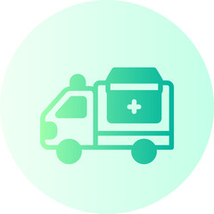 delivery truck gradient icon