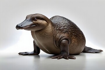 Platypus Isolated on White Background