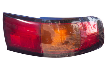 Car tail lights isolated on white background