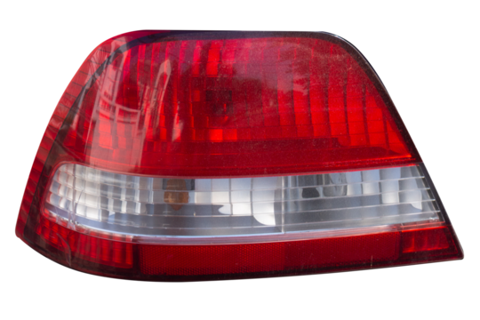 Car tail lights isolated on white background