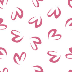 seamless pattern with pink hearts