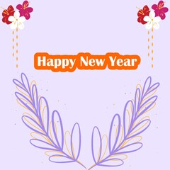 greeting card with flowers