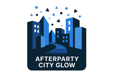 Afterparty City Glow. Afterparty City Glow. Flat minimalist vector illustration of an Afterparty City Glow.