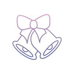 Christmas Bell icon clean and modern vector illustration