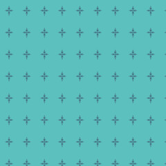 Repeating Cross Pattern on Teal Background