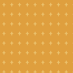 Golden Cross Pattern on Yellow Background