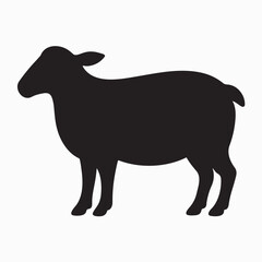 Sheep Silhouette Vector – Farm Livestock Icon