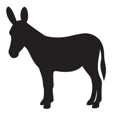Donkey Silhouette Vector – Farm Animal Graphic