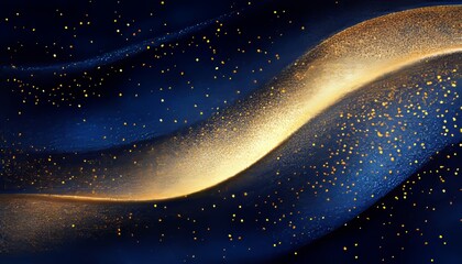 Elegant Navy and Gold Celebration with Sparkling Glitter for Memorable Events and Festivities