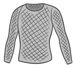 長袖メッシュ（網目）アンダーウェア、メンズ用