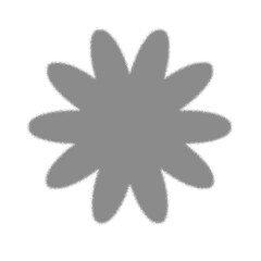 Halftone dot element of flower - Black Dotted Flower