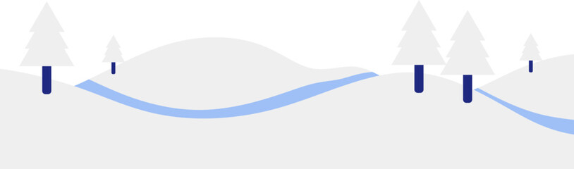 Winter Landscape with Trees