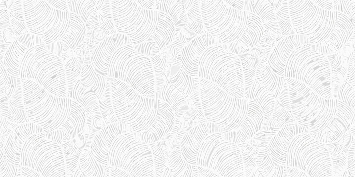 White on white abstract pattern with rounded lines texture background