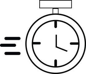 Fast delivery stopwatch icon