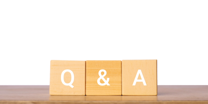 Wooden blocks with Q and A letters for question and answer concept, isolated on transparent background - Powered by Adobe
