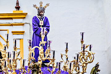 Holy Week celebrations with the procession of Jesus Cautivo in Alcal&aacute; de Guadaira, Seville, Andalusia