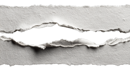 Torn paper showing a dark void in the middle, perfect for symbolizing secrets, mystery, or a break in communication for graphic backgrounds.