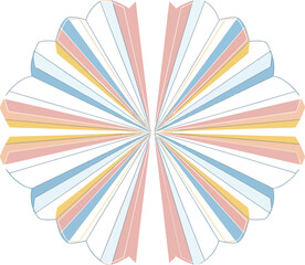 Obraz premium Abstract Pastel Radiating Fan Design
