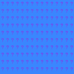 Question Mark Pattern on Blue Background