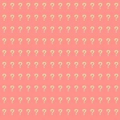 Question Mark Pattern on Pink Background