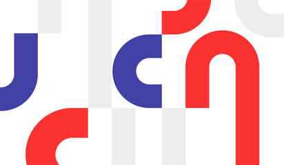 Blue and red abstract geometric background vector illustration