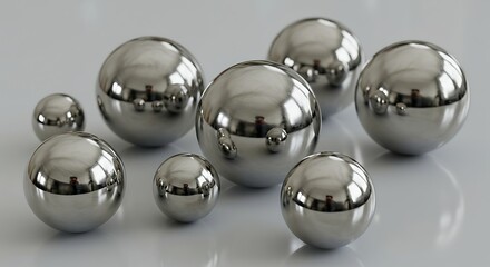 Shiny Metal Spheres - A Collection of Reflective Balls.