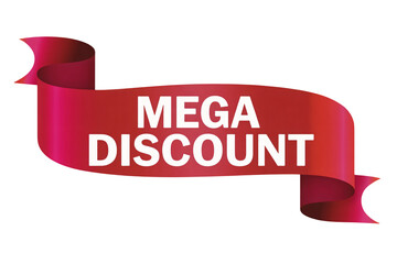 Announcing a Mega Discount with a vibrant red banner, perfect for attracting customers and boosting sales during your next big promotion or special offer event
