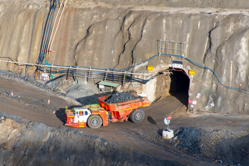 Mining Dump Truck in Open Pit Mine © Adwo