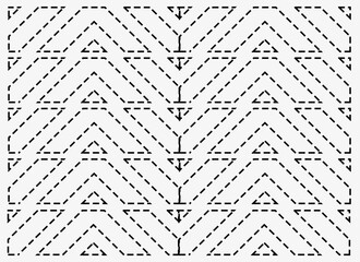 Geometric chevron dashed lines seamless pattern design