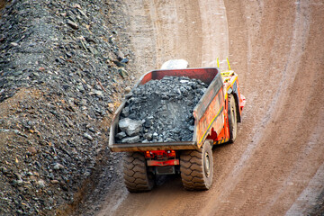 Mining Dump Truck in Open Pit Mine © Adwo